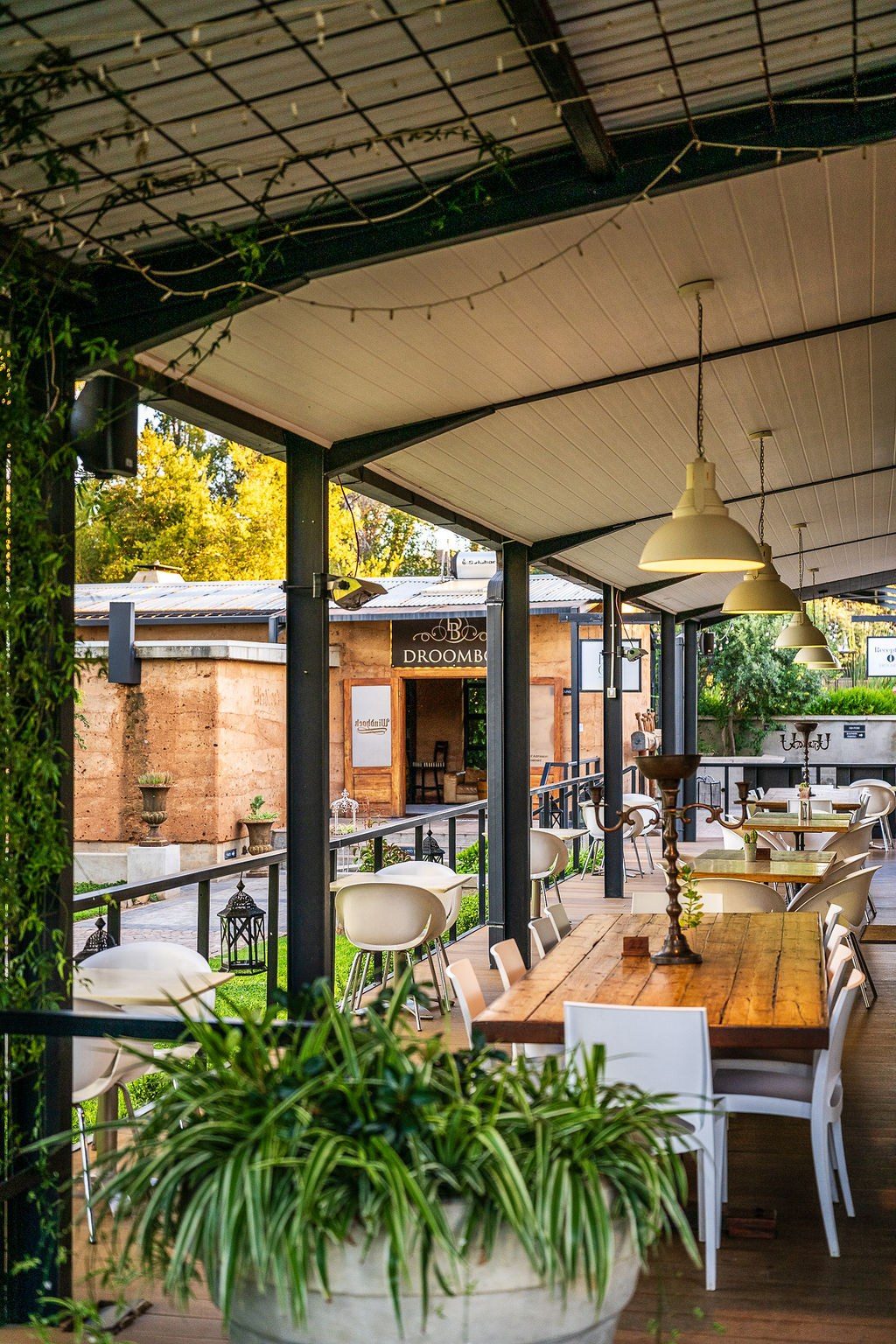 Covered terrace of the Birdcage Restaurant, Windhoek