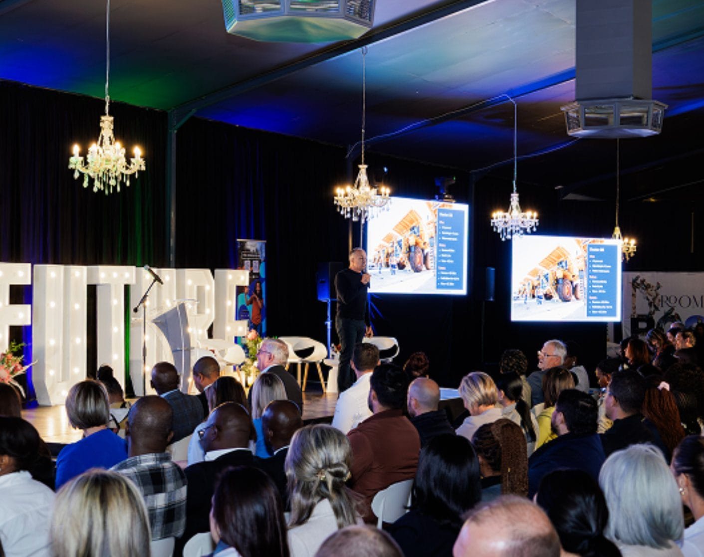 Keynote presentation in the Black Barn at Droombos Estate