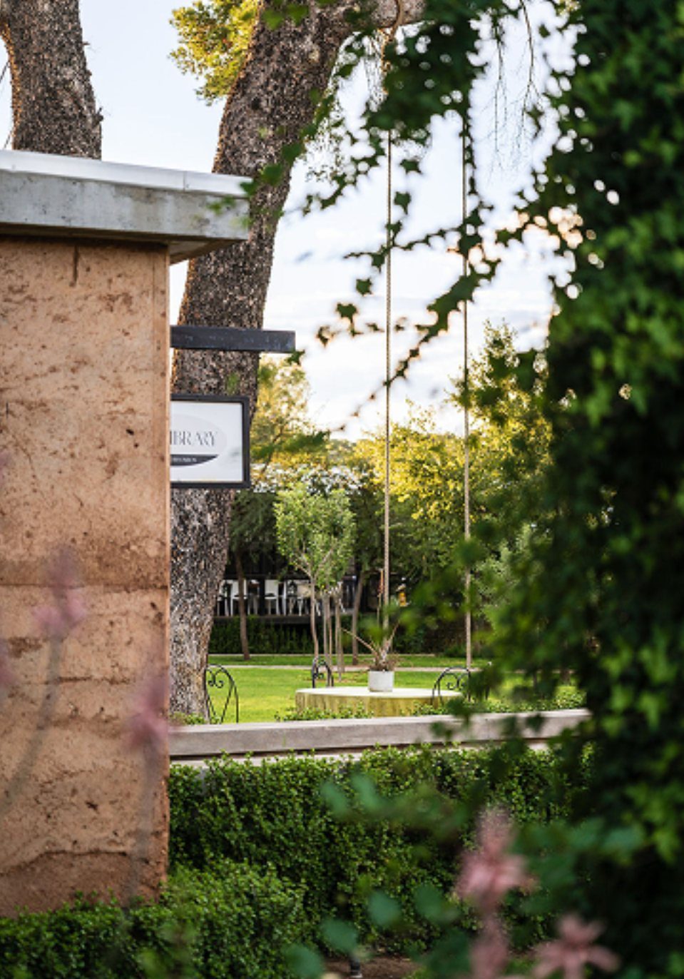 Library garden at Droombos Estate