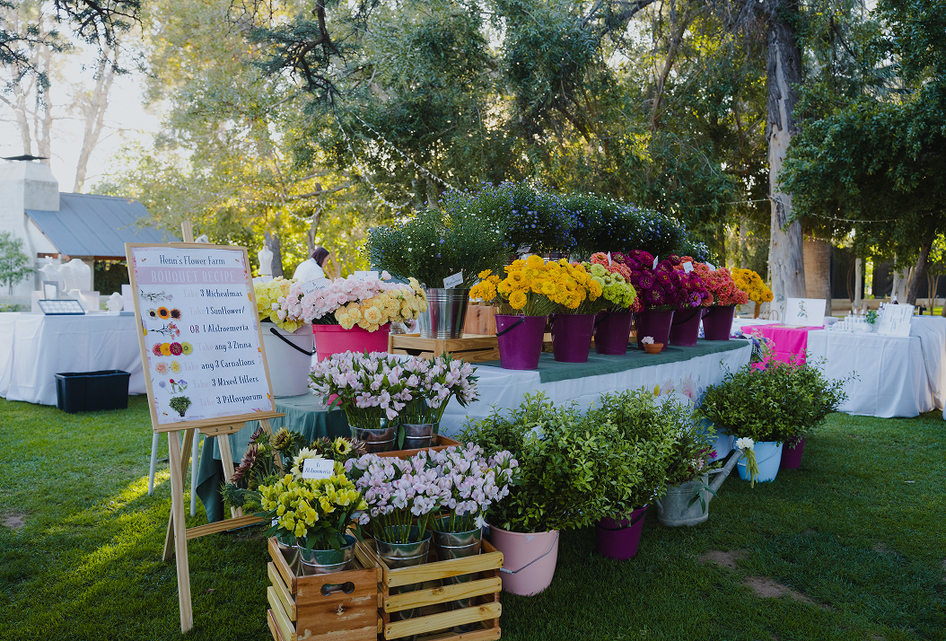 Floral event styling at Droombos Estate